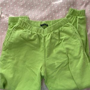RARE neon green brandy Melville Rosa sweats